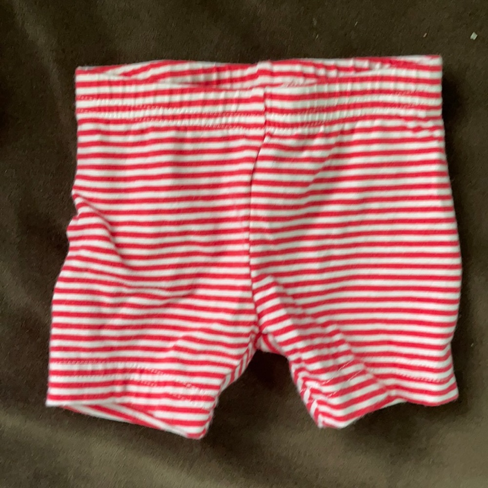 Baby girl 3 month striped tumble shorts